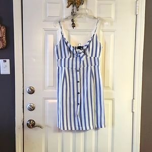 Blue striped dress